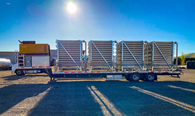 High PSI Vap TRL: Heated Vaporizer trailer with flow capacity 190 k per an hour with Generator
